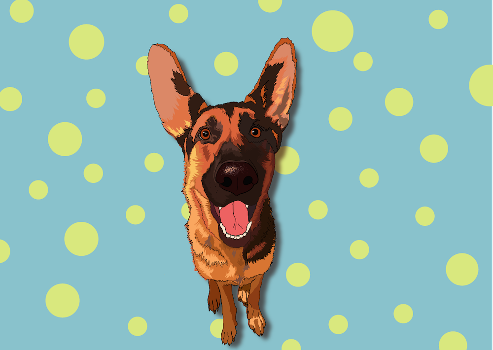 Digital Portrait of Man's Bestfriend